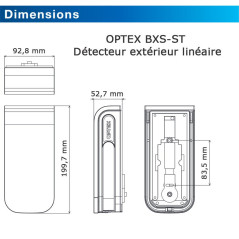 Optex BXS-ST | Détecteur extérieur linéaire filaire