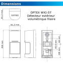 Optex WXI-ST | Détecteur extérieur volumétrique filaire