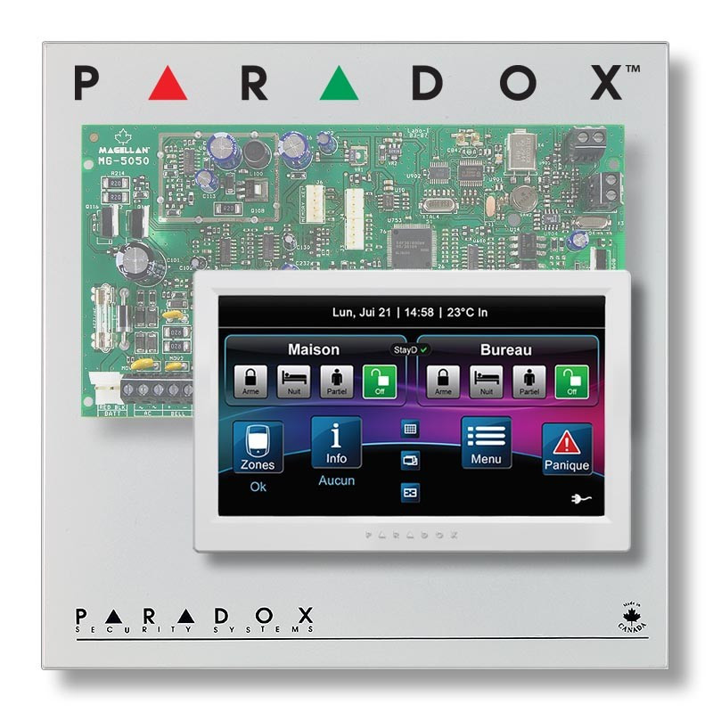 Alarme Paradox MG5050 avec clavier tactile TM70 Alarme Paradox MG5050 avec clavier tactile TM70