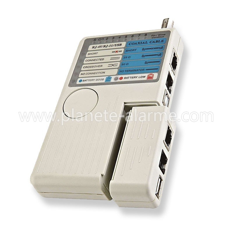 Détecteur de Câbles SC6106 LAN RJ45 RJ11 Testeur de ligne pour Câble Réseau Test de Ligne Téléphonique Contrôle de Continuité Indicateur de Batterie Faible Testeur de Câble 