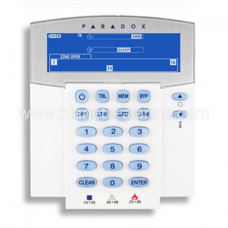Paradox K37 - Clavier sans-fil LCD pour alarme Paradox
