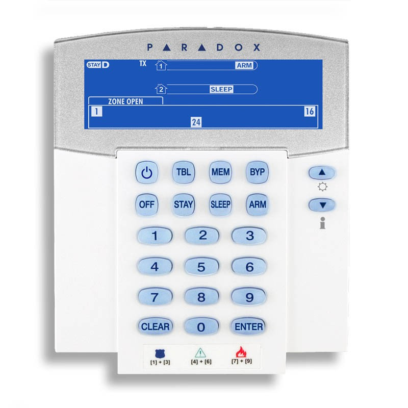 Paradox K37 - Clavier sans-fil LCD pour alarme Paradox