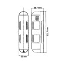 Dimensions du détecteur de mouvement filaire exterieur Optex BX80N