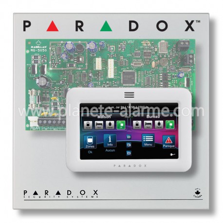 Pack alarme centrale PARADOX MG avec clavier tactile Paradox TM50