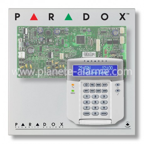 Pack alarme centrale PARADOX SP avec clavier Paradox K32LCD