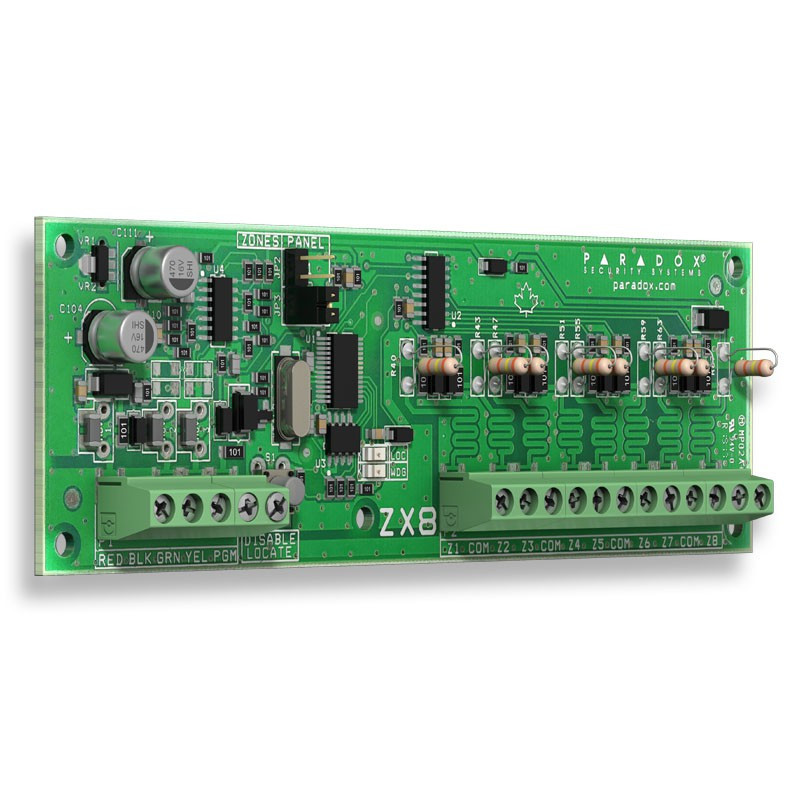 Paradox ZX8 - Module d'extension 8 zones filaires pour centrale Paradox EVO - MG - SP