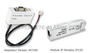 Adaptateur pour programmation Paradox 307USB et module IP Paradox IP150