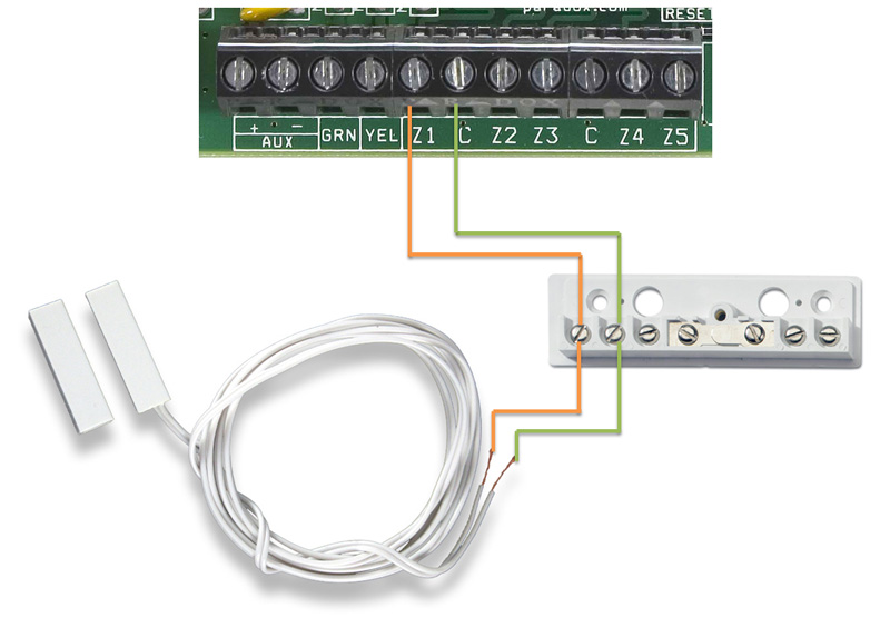 Comment câbler un contact détecteur d'ouverture