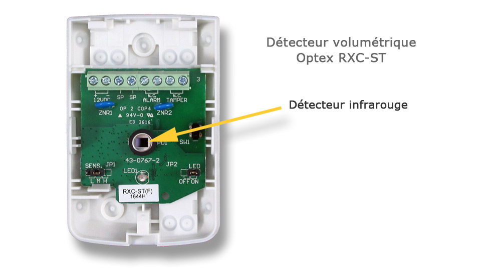 Detecteur mouvement capteur volumetrique ir infrarouge ja-80p