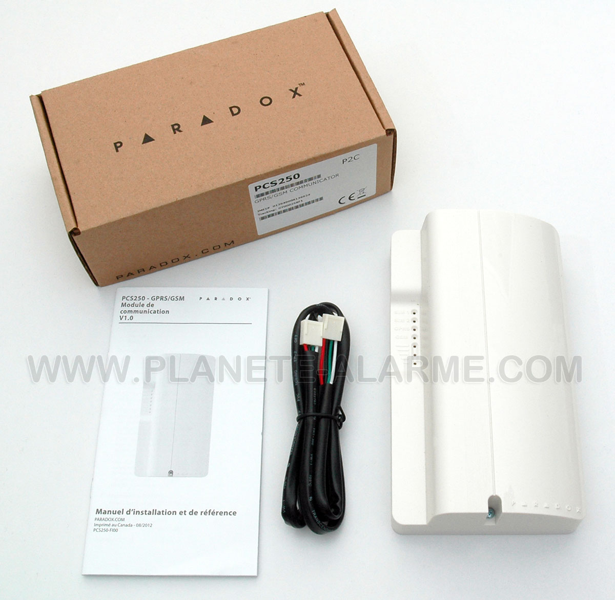 Contenu du pack Paradox PCS250 GSM / GPRS