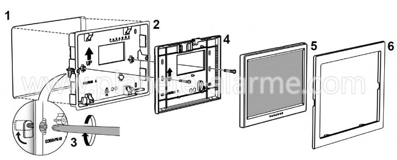 Guide pour l'installation du support mural à encastrer Paradox TM70WB